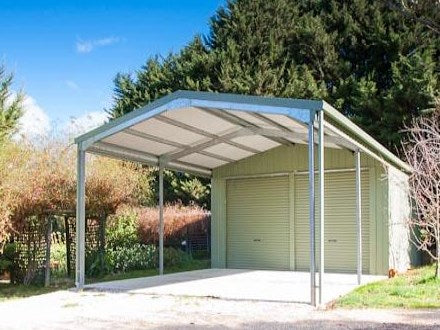 Garage with front carport also add side verandah