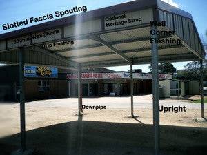 SPECIAL - Carport with Gable Roof - 6mW Gable x 6mL x 2.5mH - $3950 Delivered within 50km of Shed City