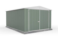 Thumbnail for Absco 3.00mW x 4.48mD x 2.06mH Double Door Utility Shed - Pale Eucalypt - Shed City