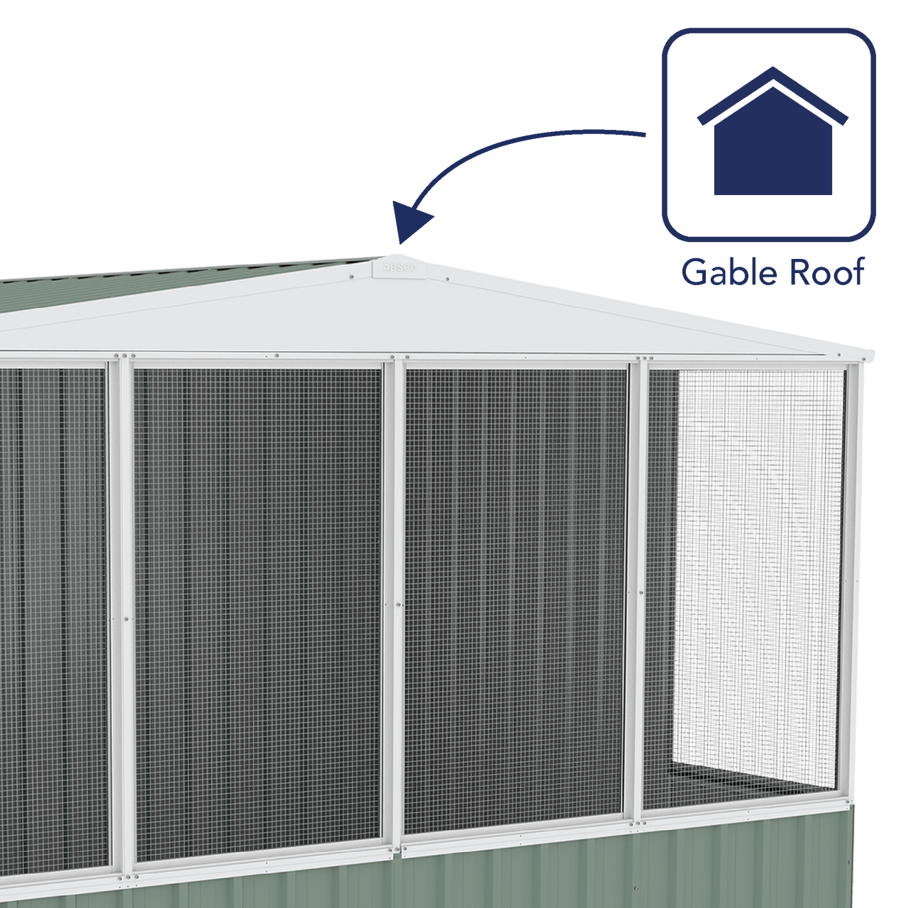 Absco Chicken Coop 3.00mW x 2.22mD x 2.06mH _ Pale Eucalypt - Shed City