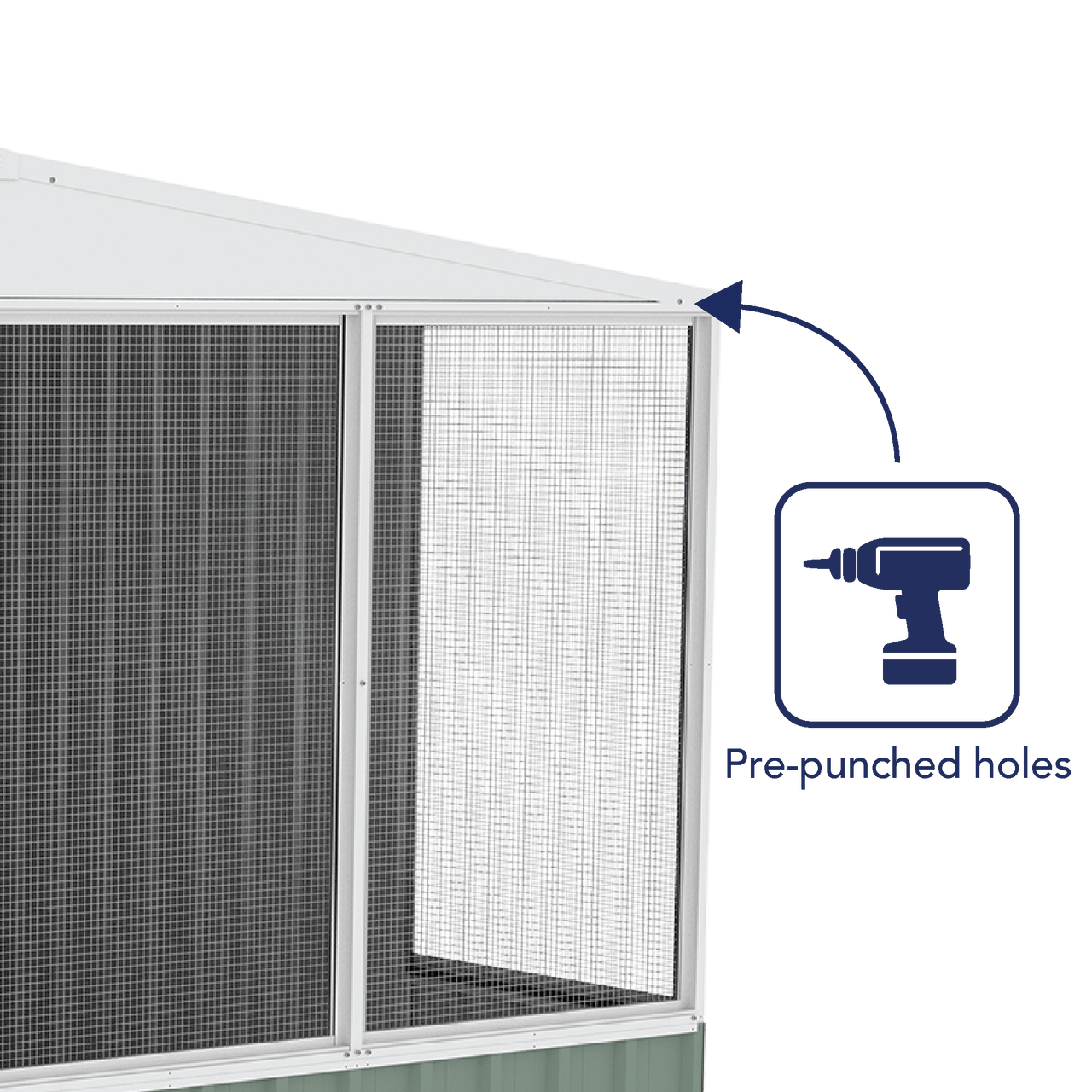 Absco Chicken Coop 3.00mW x 2.22mD x 2.06mH _ Pale Eucalypt - Shed City