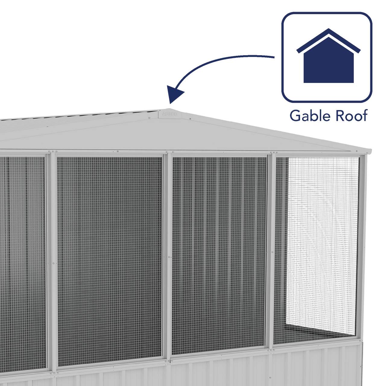 Absco Chicken Coop 3.00mW x 2.22mD x 2.06mH Zincalume - Shed City
