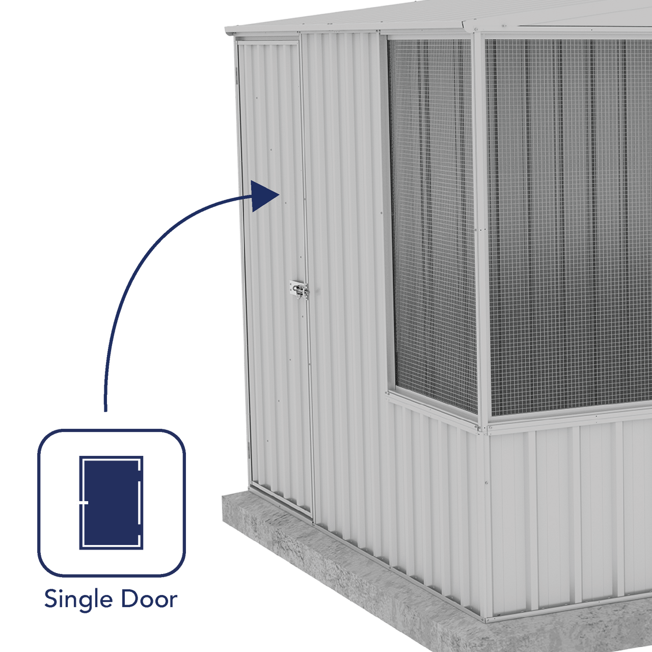 Absco Chicken Coop 3.00mW x 2.22mD x 2.06mH Zincalume - Shed City
