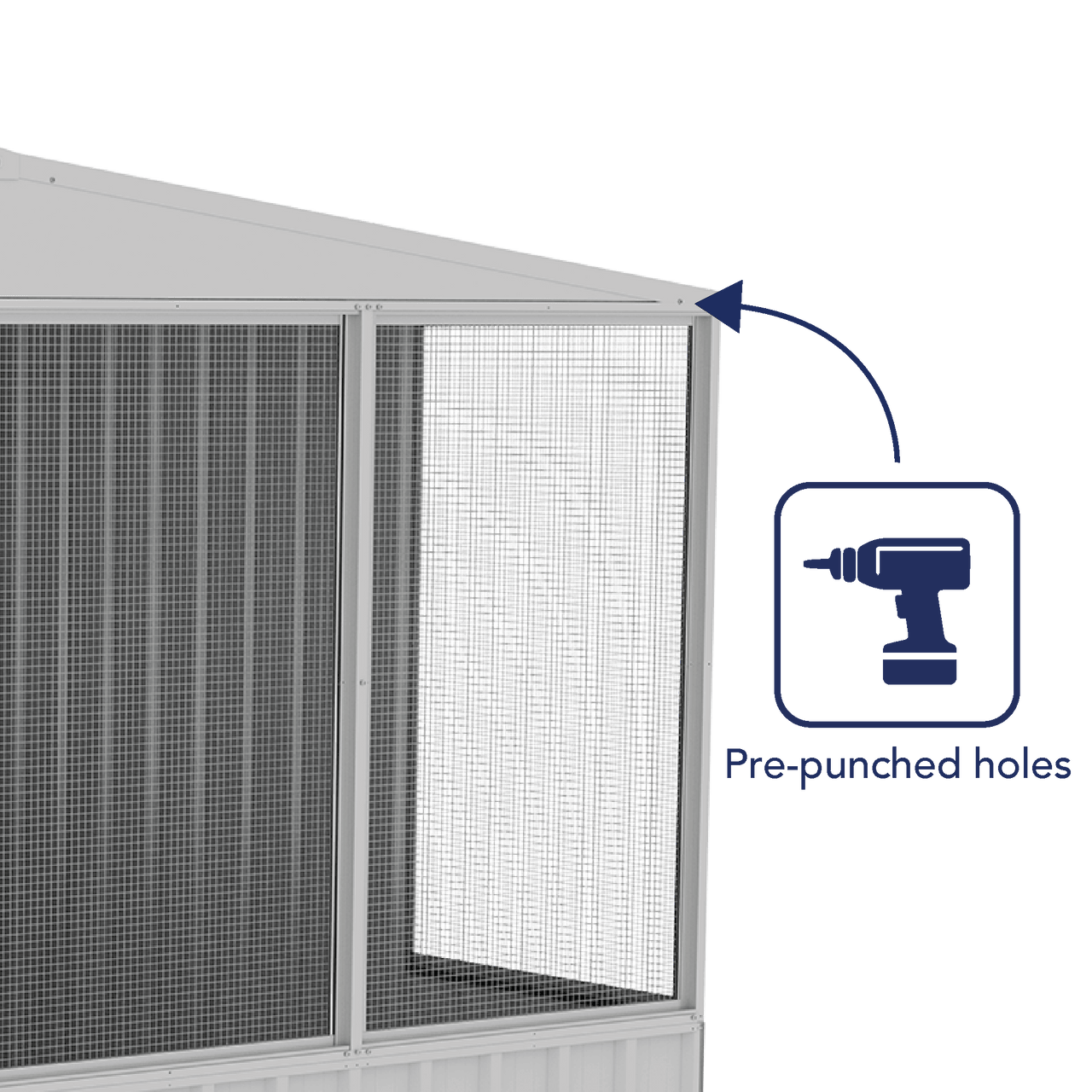 Absco Chicken Coop 3.00mW x 2.22mD x 2.06mH Zincalume - Shed City