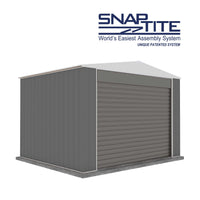 Thumbnail for Absco 3.00mW x 3.00mD x 2.30mH Bush Ranger Garage with Roller Shutter Door - Woodland Grey - Shed City