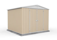 Thumbnail for Absco 3.00mW x 2.92mD x 2.30mH Double Door Highlander Garden Shed - Classic Cream - Shed City