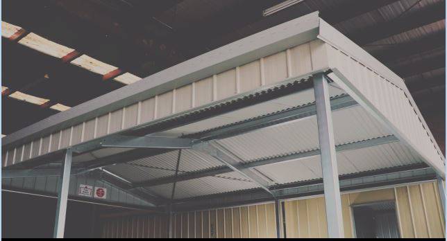 Carport with Gable Roof & Screen Wall - 3mW Gable x 6mL x 2.8mH - Shed City