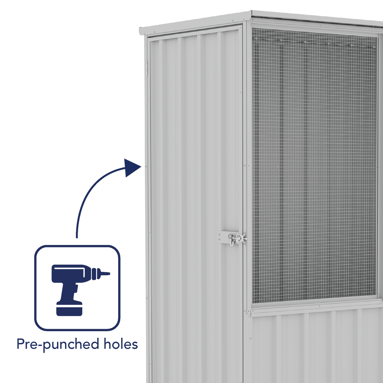 Absco Chicken Coop 1.52mW x 0.78mD x 1.80mH Zincalume - Shed City