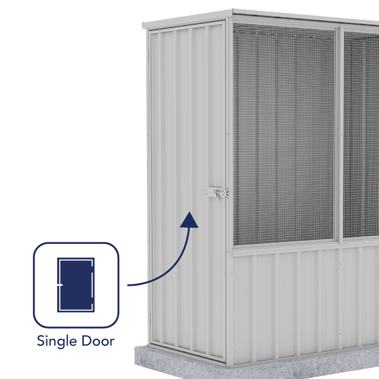 Absco Chicken Coop 1.52mW x 0.78mD x 1.80mH Zincalume - Shed City