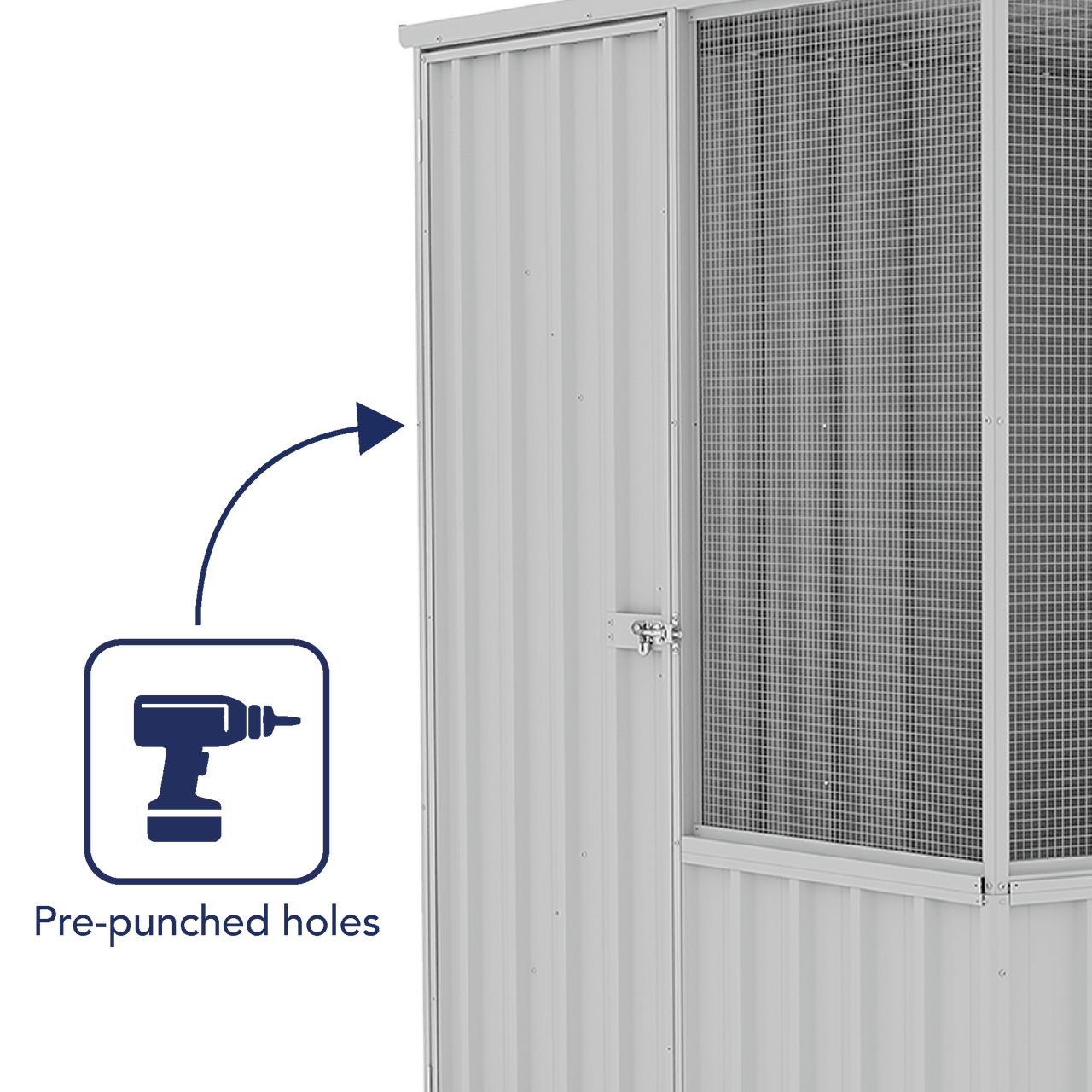 Absco Chicken Coop 1.52mW x 1.52mD x 1.80mH Zincalume - Shed City