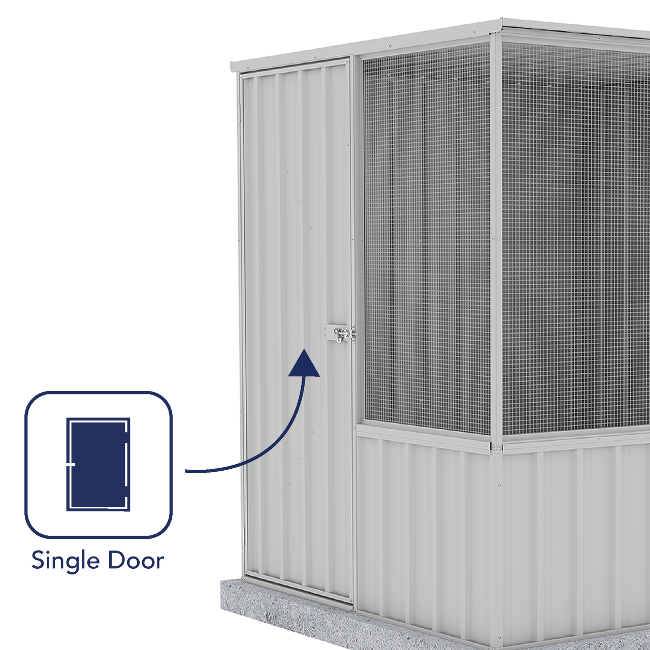 Absco Chicken Coop 1.52mW x 1.52mD x 1.80mH Zincalume - Shed City