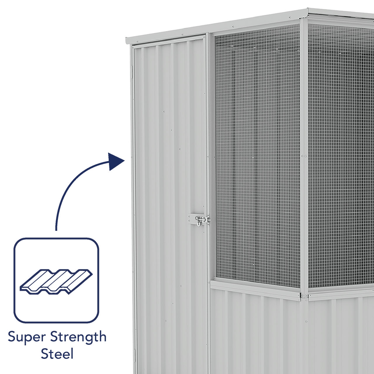 Absco Chicken Coop 1.52mW x 1.52mD x 1.80mH Zincalume - Shed City