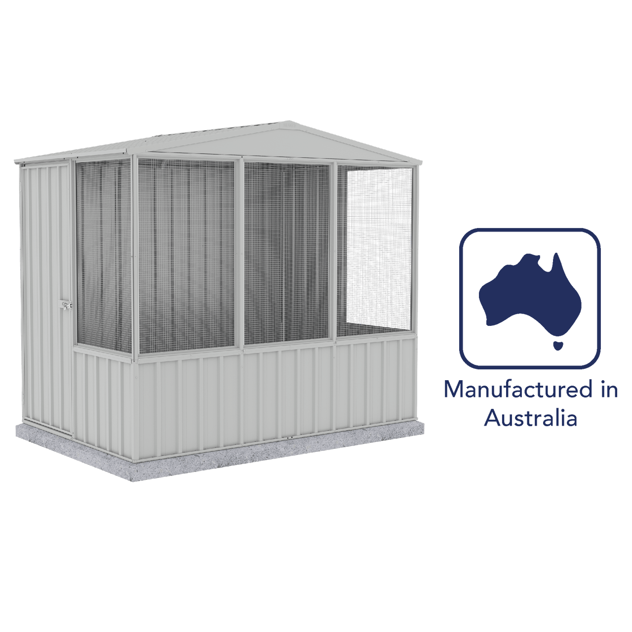 Absco Chicken Coop 2.26mW x 1.52mD x 2.00mH Zincalume - Shed City