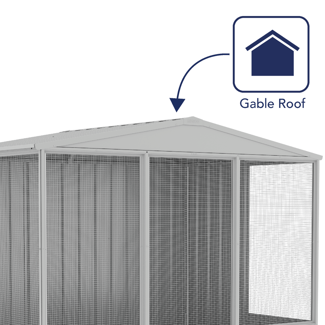 Absco Chicken Coop 2.26mW x 1.52mD x 2.00mH Zincalume - Shed City