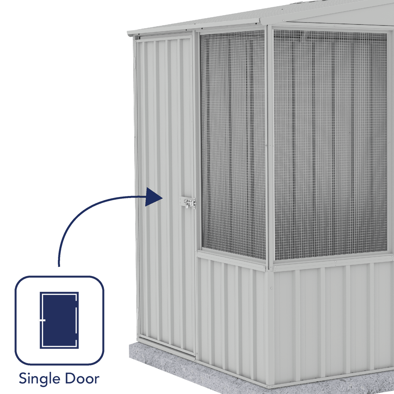 Absco Chicken Coop 2.26mW x 1.52mD x 2.00mH Zincalume - Shed City