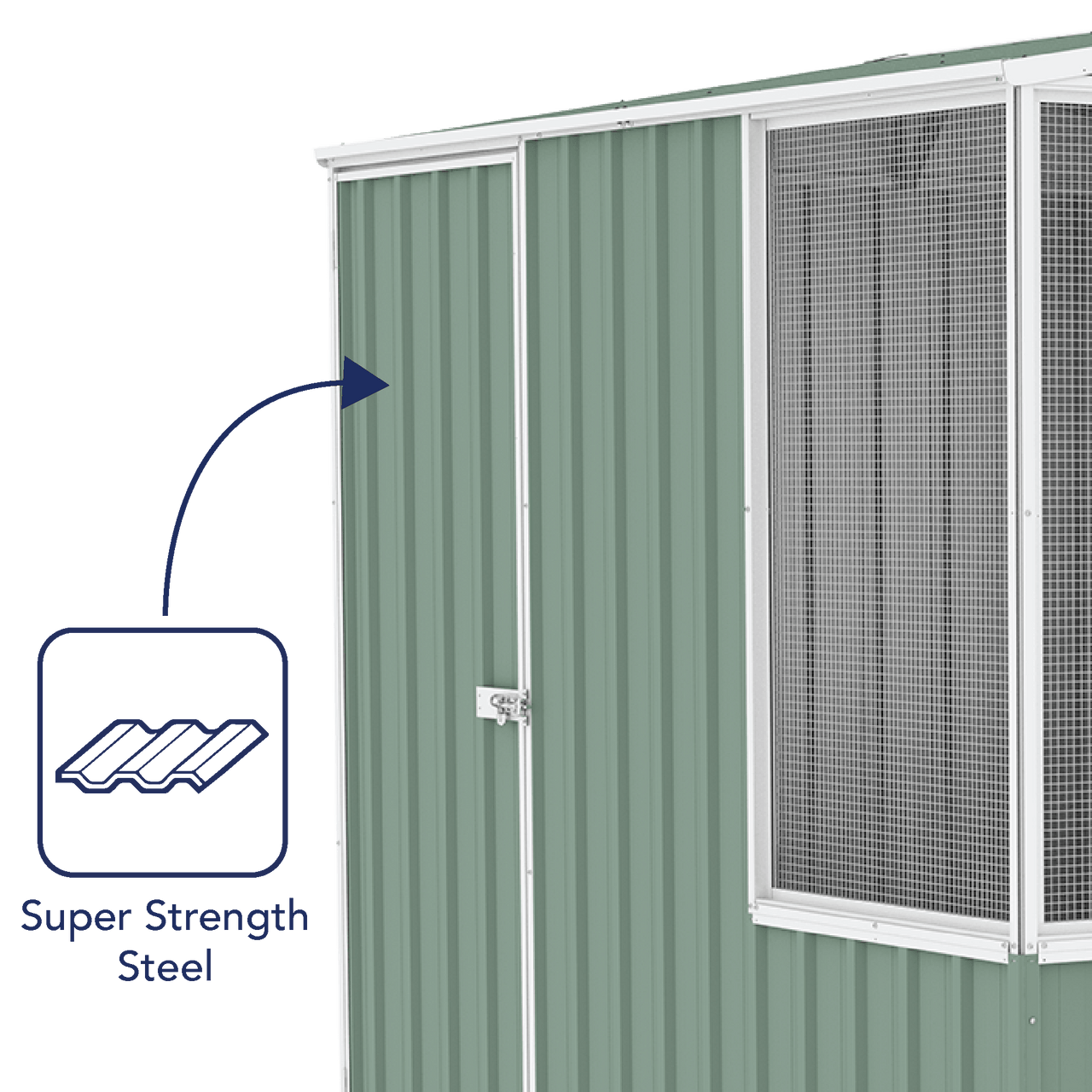 Absco Chicken Coop 2.26mW x 2.22mD x 2.00mH - Shed City