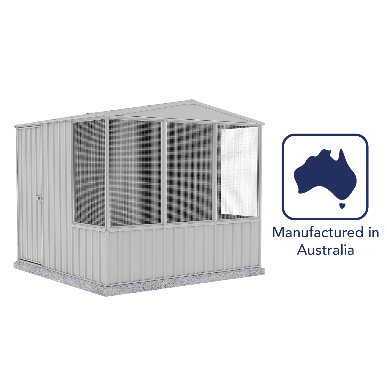 Absco Chicken Coop 2.26mW x 2.22mD x 2.00mH Zincalume - Shed City