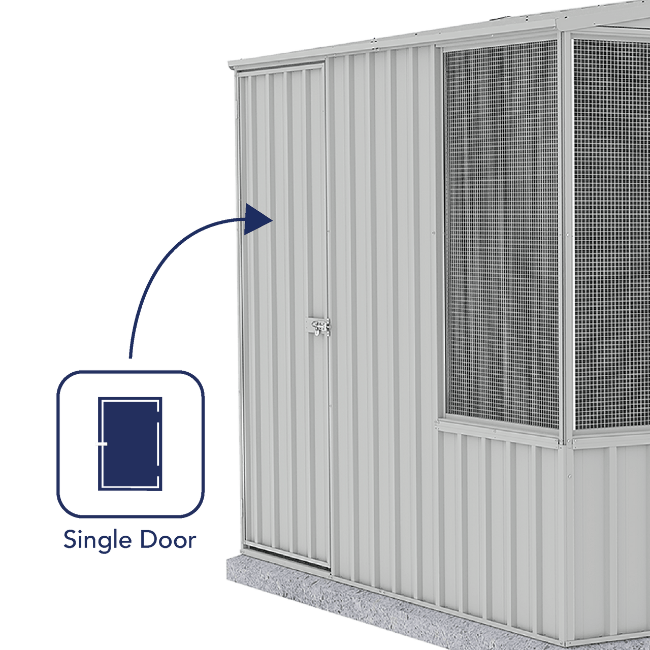 Absco Chicken Coop 2.26mW x 2.22mD x 2.00mH Zincalume - Shed City