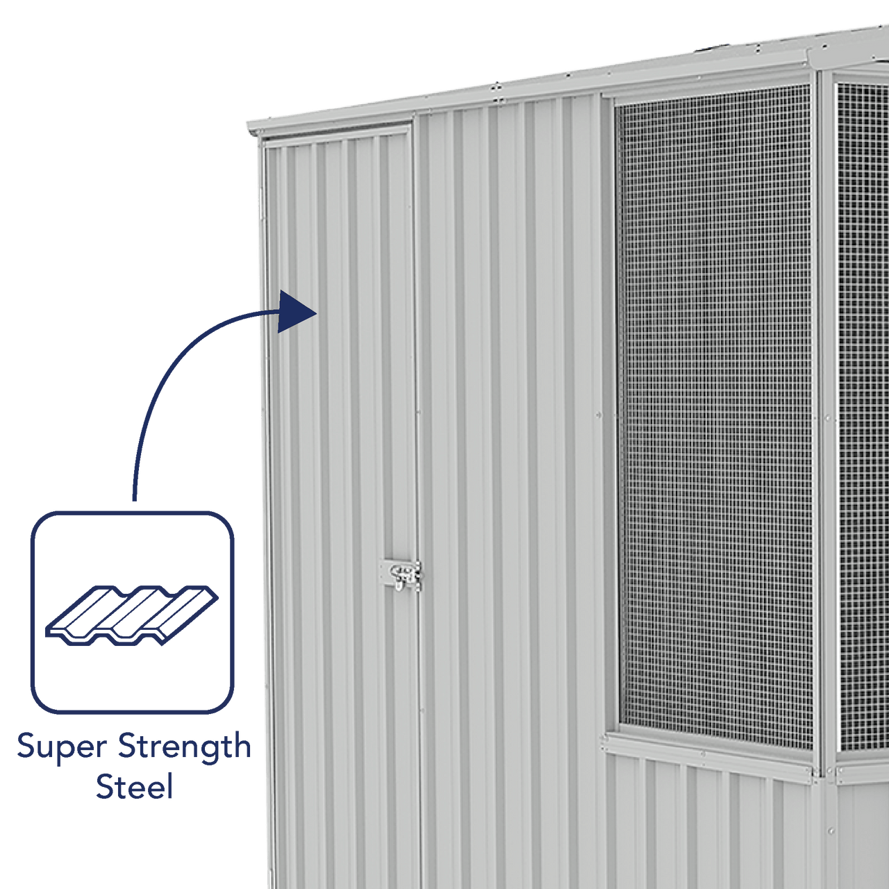 Absco Chicken Coop 2.26mW x 2.22mD x 2.00mH Zincalume - Shed City