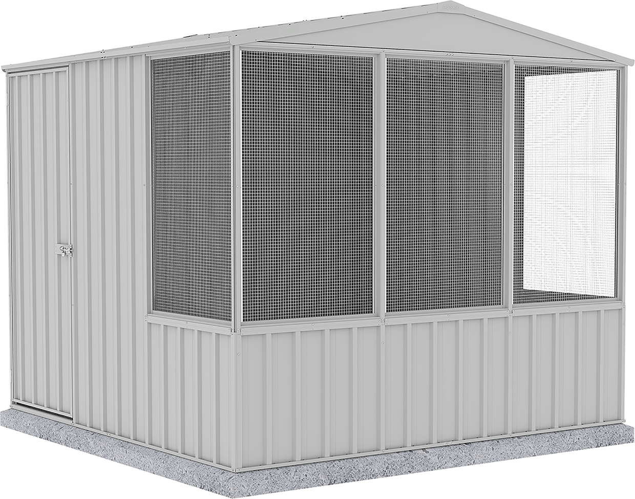 Absco Chicken Coop 2.26mW x 2.22mD x 2.00mH Zincalume - Shed City