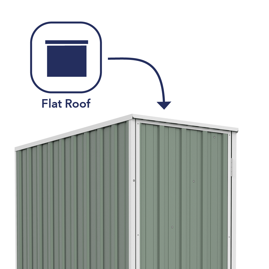 Absco 0.78mW x 1.52mD x 1.80mH Ezi Storage Garden Shed - Pale Eucalypt - Shed City