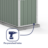 Thumbnail for Absco 0.78mW x 1.52mD x 1.80mH Ezi Storage Garden Shed - Pale Eucalypt - Shed City