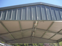 Thumbnail for Carport with Gable Roof & Screen Wall - 3mW Gable x 6mL x 2.8mH - Shed City