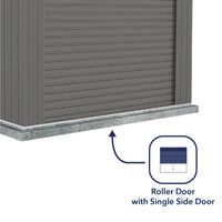 Thumbnail for Absco 3.00mW x 5.96mD x 2.30mH Highlander Garage with Roller Shutter Door - Woodland Grey - Shed City