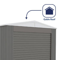 Thumbnail for Absco 3.00mW x 5.96mD x 2.30mH Highlander Garage with Roller Shutter Door - Woodland Grey - Shed City