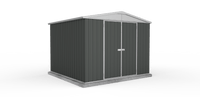 Thumbnail for Absco 3.00mW x 2.92mD x 2.30mH Double Door Highlander Garden Shed - Woodland Grey - Shed City
