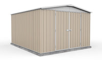 Thumbnail for Absco 3.00mW x 3.66mD x 2.06mH Regent Double Door Garden Shed - Classic Cream - Shed City