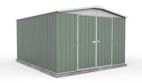Thumbnail for Absco 3.00mW x 3.66mD x 2.06mH Regent Double Door Garden Shed - Pale Eucalypt - Shed City