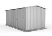Thumbnail for Absco 4.48mW x 3.00mD x 2.06mH Three Door Workshop Shed - Zincalume - Shed City