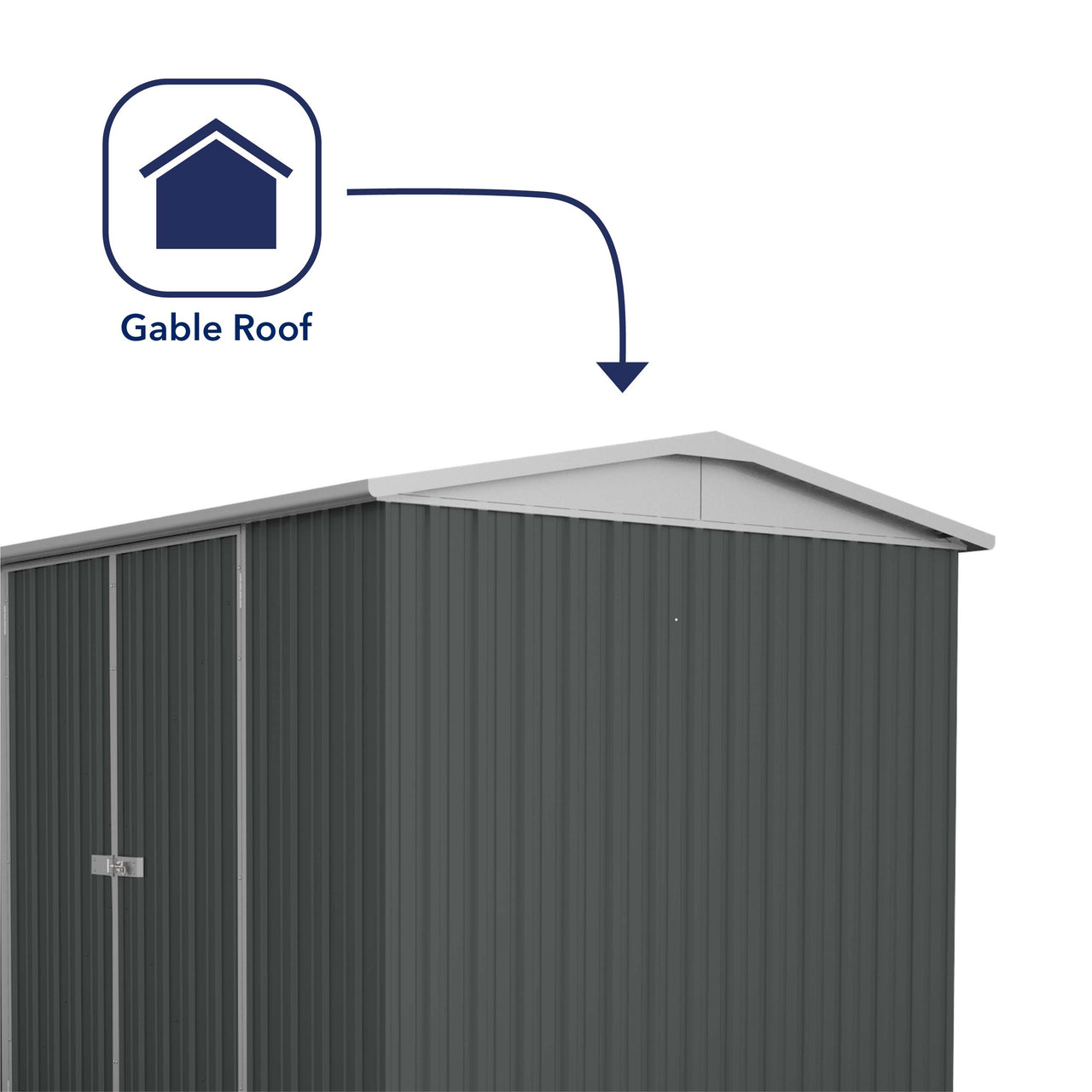 Absco 4.48mW x 2.26mD x 2.00mH Double Door Workshop Shed - Monument - Shed City
