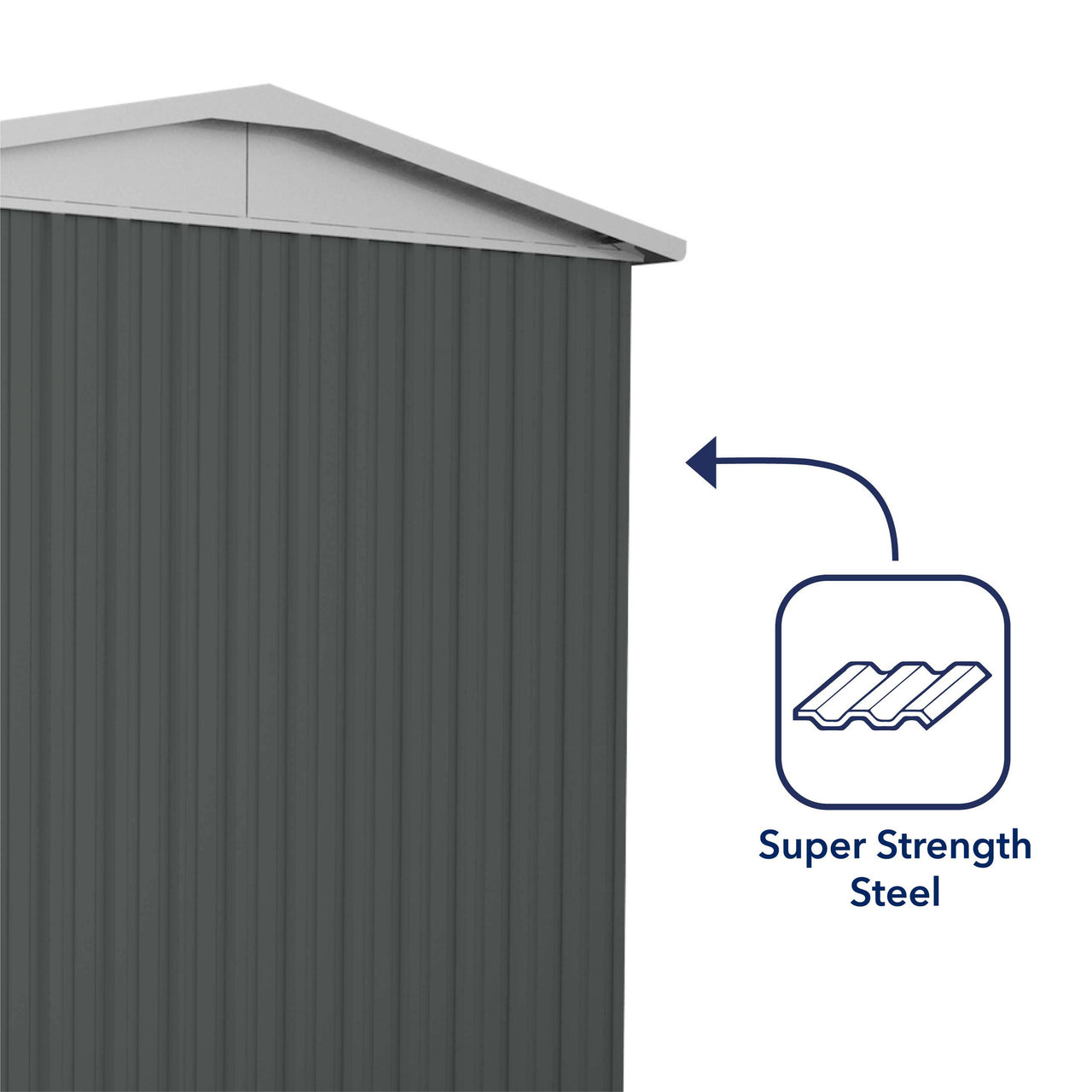Absco 4.48mW x 2.26mD x 2.00mH Double Door Workshop Shed - Monument - Shed City