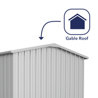Thumbnail for Absco 4.48mW x 2.26mD x 2.00mH Double Door Workshop Shed - Zincalume - Shed City