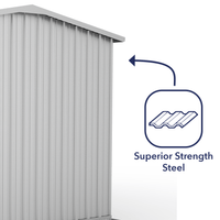 Thumbnail for Absco 4.48mW x 2.26mD x 2.00mH Double Door Workshop Shed - Zincalume - Shed City