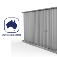 Thumbnail for Absco 4.48mW x 2.26mD x 2.00mH Double Door Workshop Shed - Zincalume - Shed City