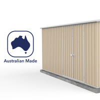 Thumbnail for Absco 4.48mW x 3.00mD x 2.06mH Double Door Workshop Shed - Classic Cream - Shed City