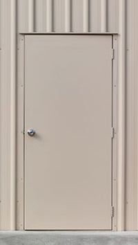 Thumbnail for Pre-hung, dual-skin, fully metal-clad industrial personal access door for a secure solution. - Shed City