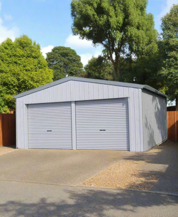 *2 Car Garage ** Special | 6mW Gable x 6mL x 2.5mH - 2 x Gable Rollers - Shed City