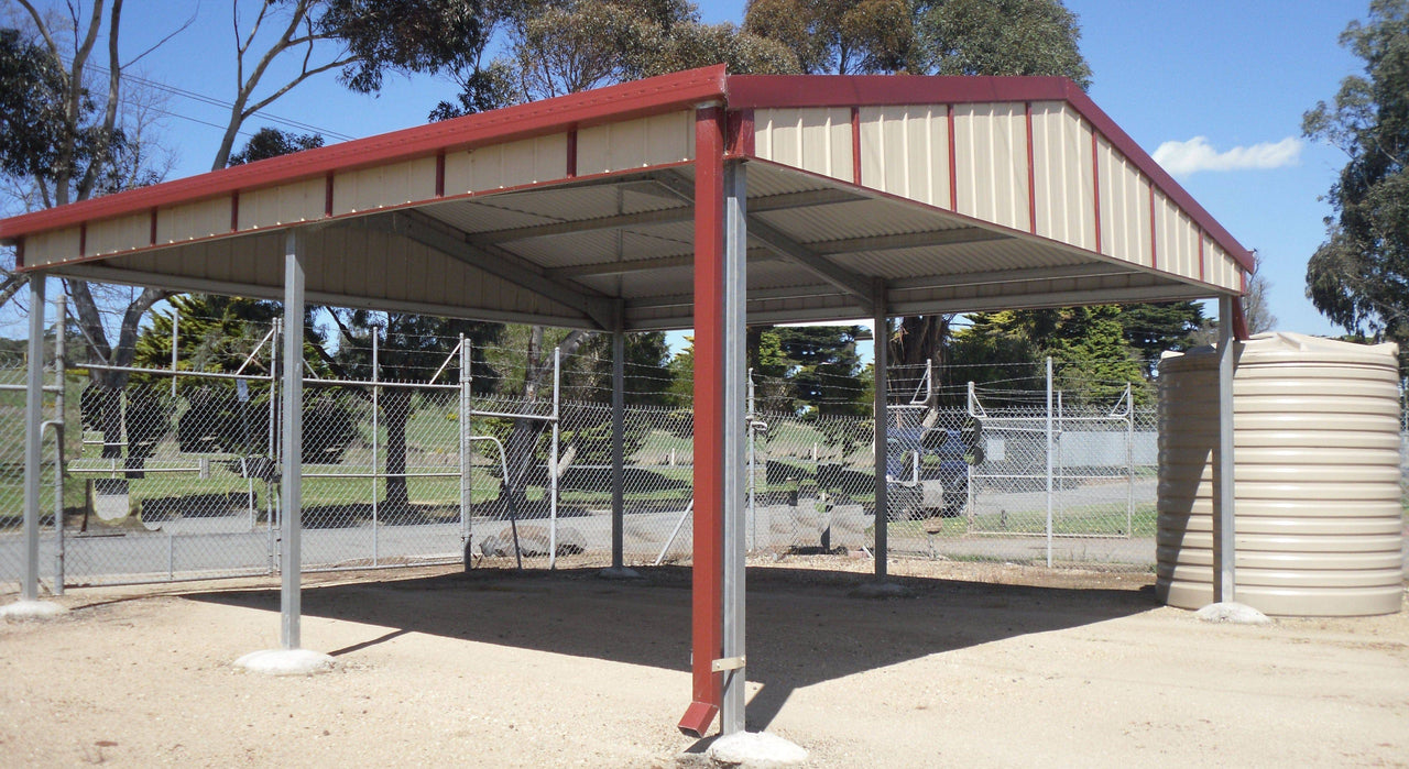 SPECIAL - Carport with Gable Roof - 6mW Gable x 6mL x 2.5mH - $3950 Delivered within 50km of Shed City - Shed City