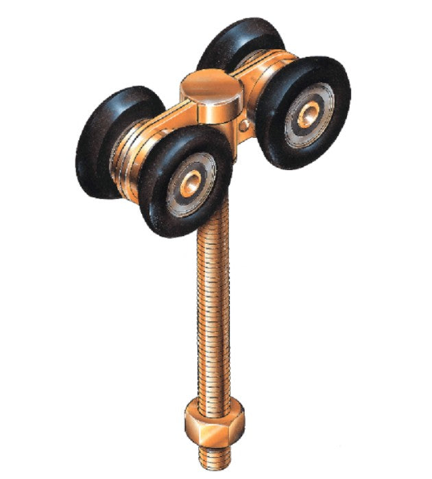 ED14LP - Eltrak Four Wheel Nylon Carriage - Loose Pin - 200KG Director Series - Shed City