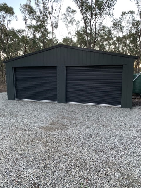 Garage | 7.6mW Gable x 9mL x 3.1mH - 2 x Gable Rollers & PA - Shed City