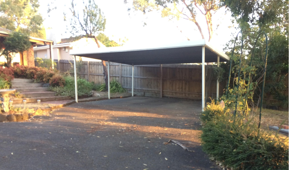 Carport Skillion Roof  6mW x 6m deep x 2.5mH