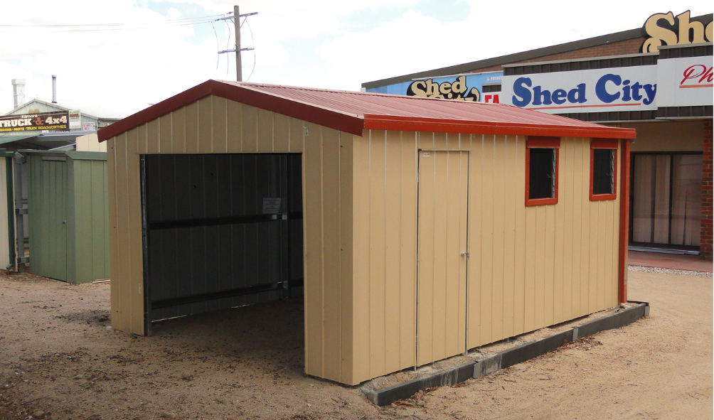 Workshop & Storage Shed with Roller Door - 3.6Wx6.05Lx2.2H C-Section frame - Shed City