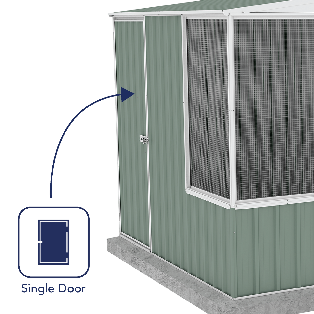 Absco Chicken Coop 3.00mW x 2.22mD x 2.06mH _ Pale Eucalypt