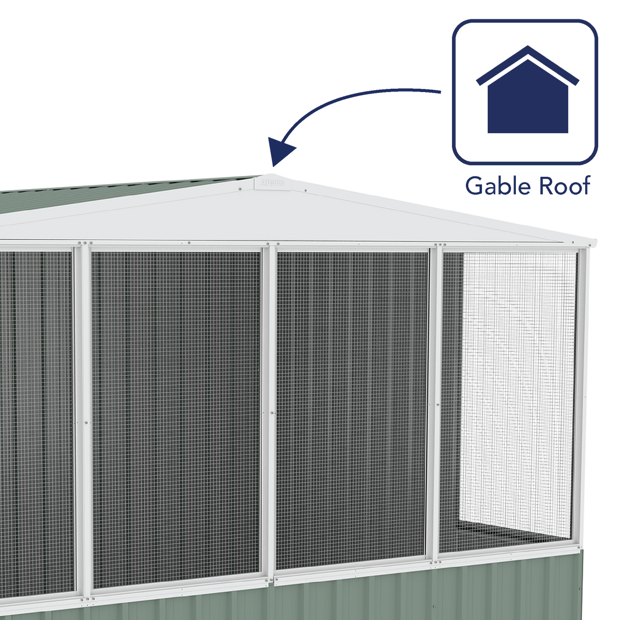 Absco Chicken Coop 3.00mW x 2.22mD x 2.06mH _ Pale Eucalypt - Shed City