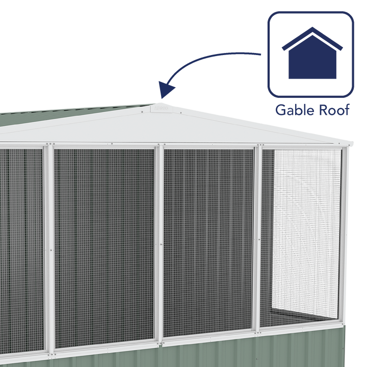 Absco Chicken Coop 3.00mW x 2.22mD x 2.06mH _ Pale Eucalypt