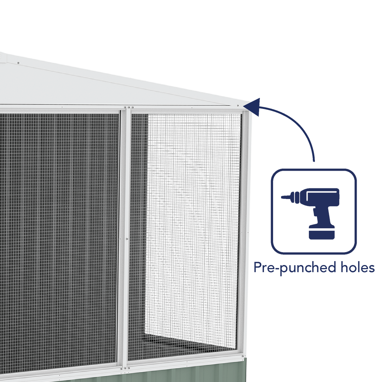 Absco Chicken Coop 3.00mW x 2.22mD x 2.06mH _ Pale Eucalypt - Shed City